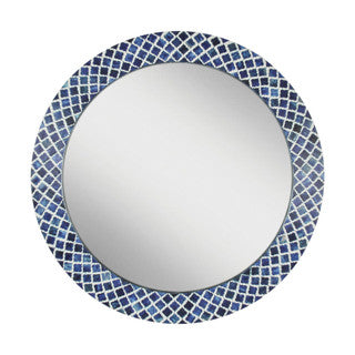 29” Blue Bone Inlay Mirror