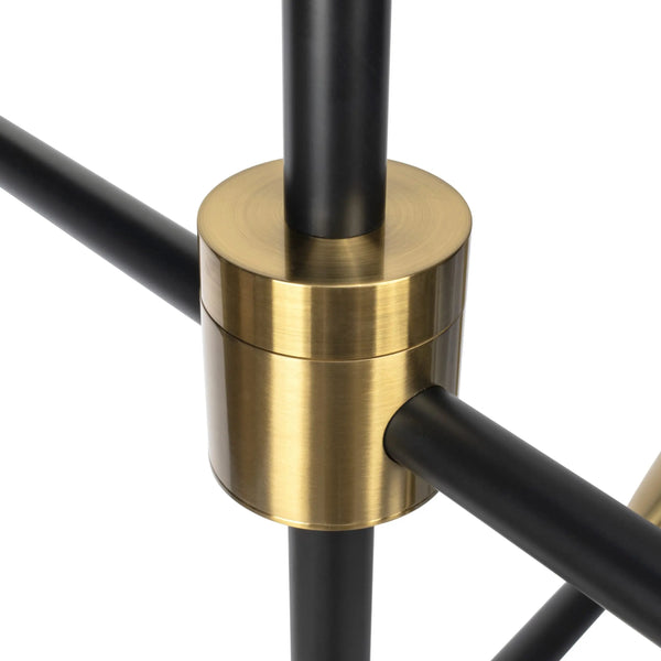 Black & Brass Retro Chandelier