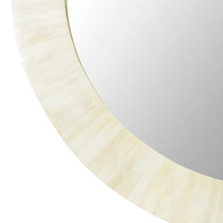 33” White Bone Inlay Mirror