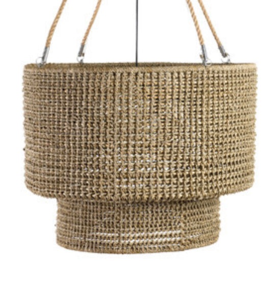 36” Woven Rope. Chandelier
