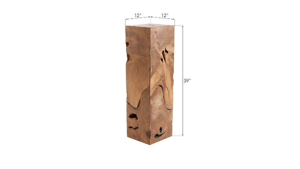 Teak Slice Pedestal large