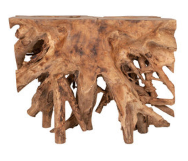 Teak Root Console Table