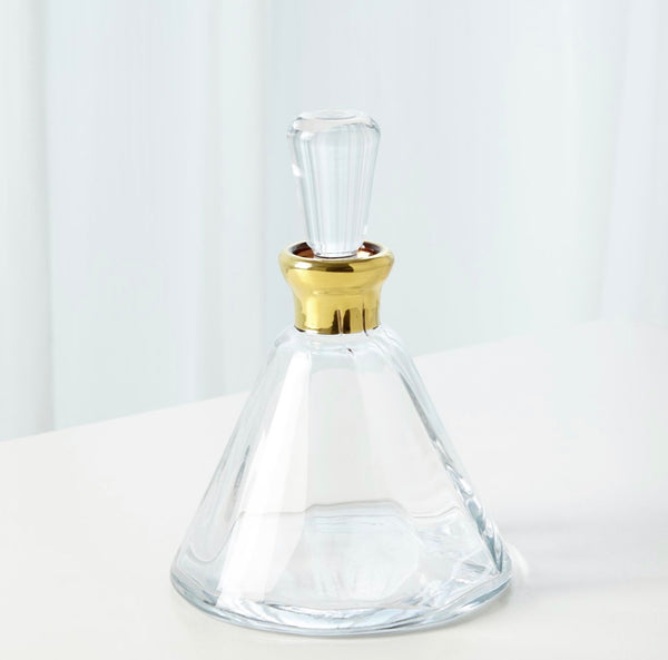 Cone Decanter w/24k Gold