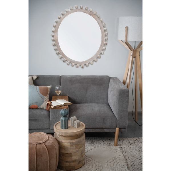 39” Whitewashed Mango Mirror