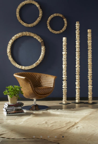 Stacked Wood Sculptures Set of 3