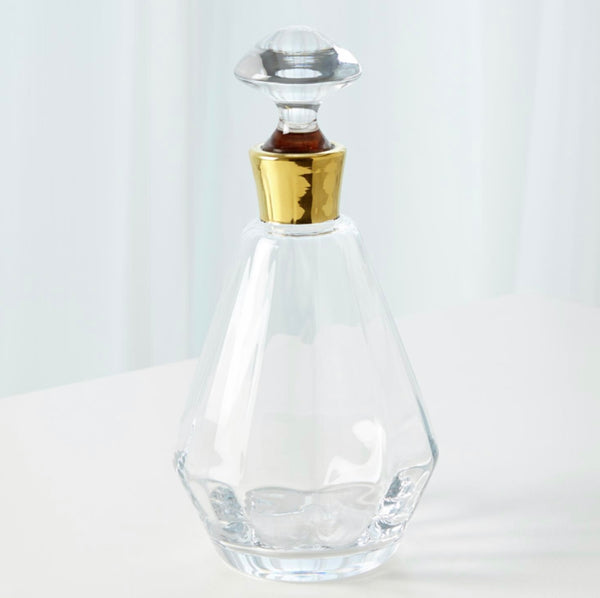 Prism Decanter w/24k Gold